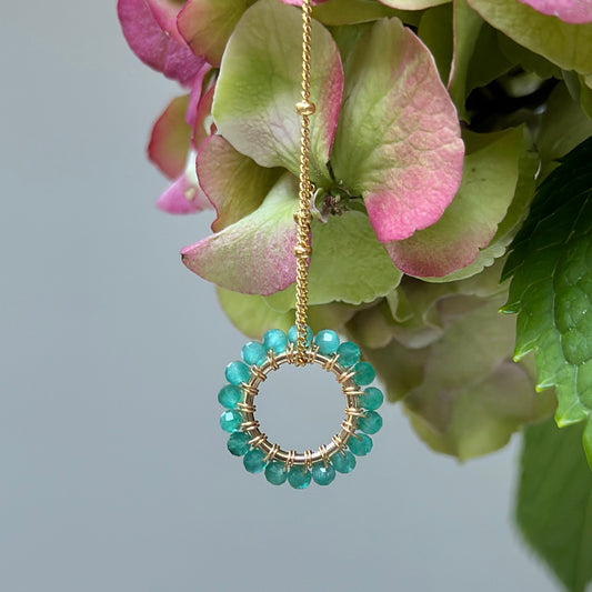 Mint Green Jade (Midi Bead) Pendant Necklace