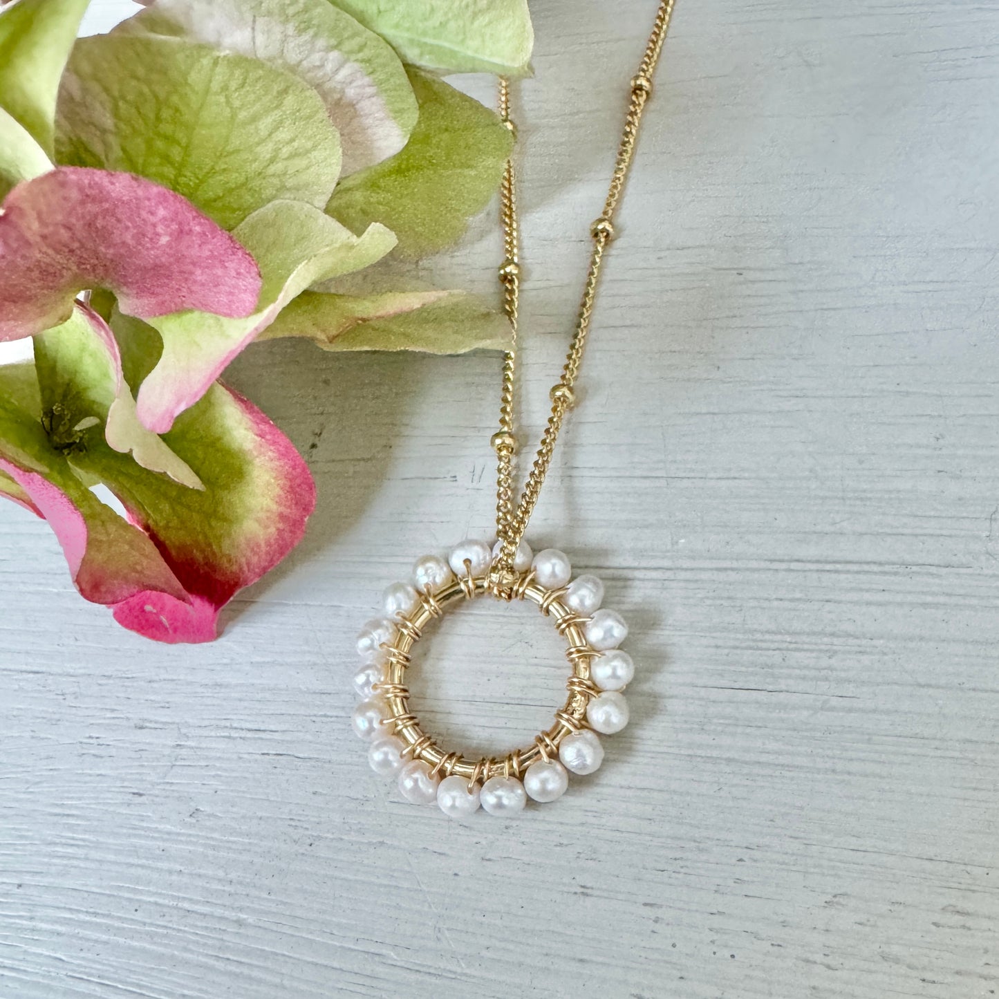 Freshwater Pearl (Midi Bead) Pendant Necklace