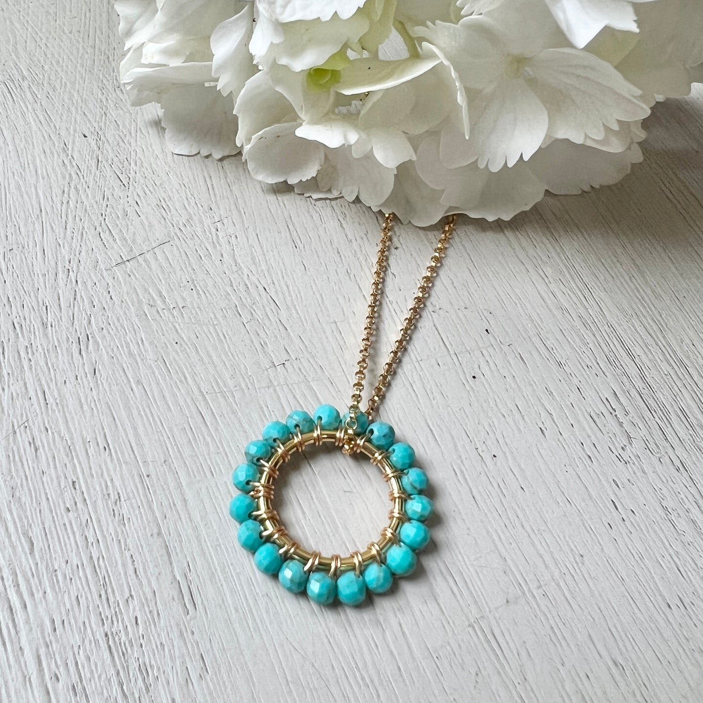 Turquoise (Midi Bead) Pendant Necklace